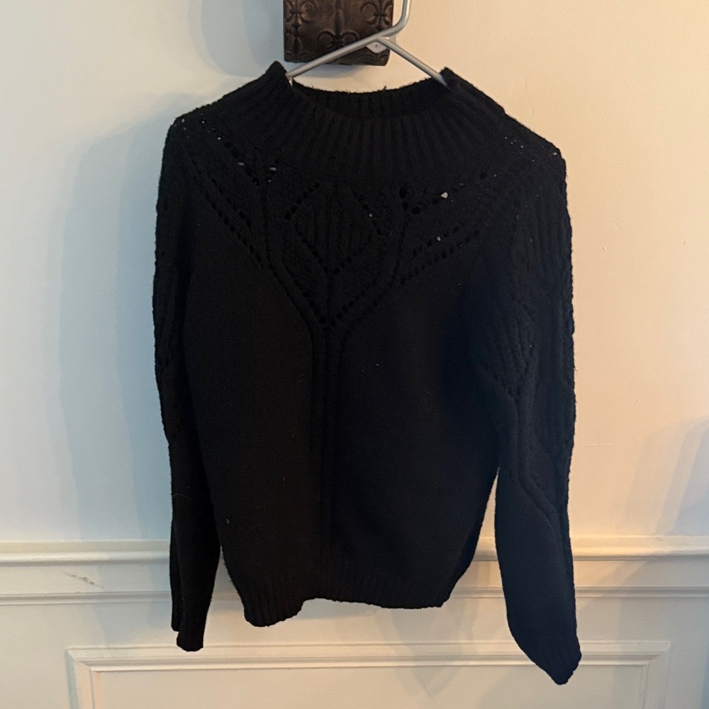 Sophie Cable Knit Mock Turtleneck Sweater